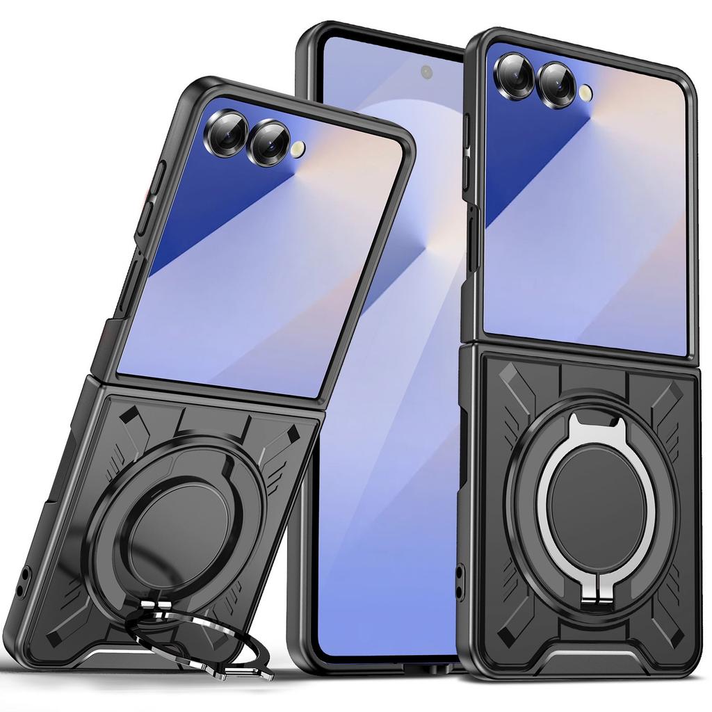 case for Samsung Z FLIP 7 6 360 degree rotating ring holder protective case magnetic full coverage Wireless Charging Kickstand