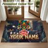 Crystal Velvet Square Rug Custom NameOne Piece Pattern Non Slip Home Floor Decor Rug