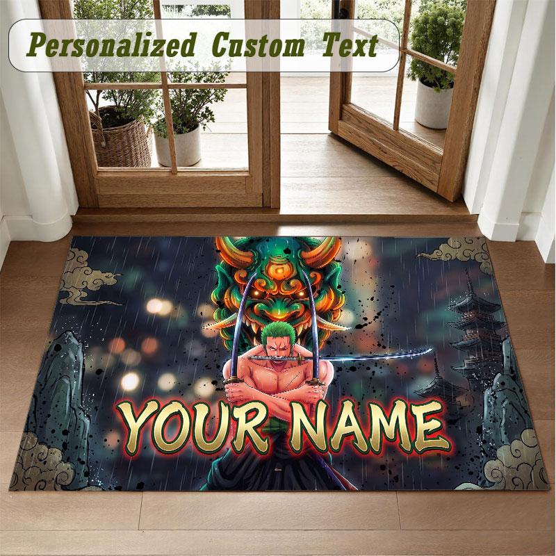 Crystal Velvet Square Rug Custom NameOne Piece Pattern Non Slip Home Floor Decor Rug