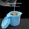 Silicone Grease Container with Strainer Lid Bacon Fat Storage Oil Bottle Lard Keeper (BPA Free,No FDA)