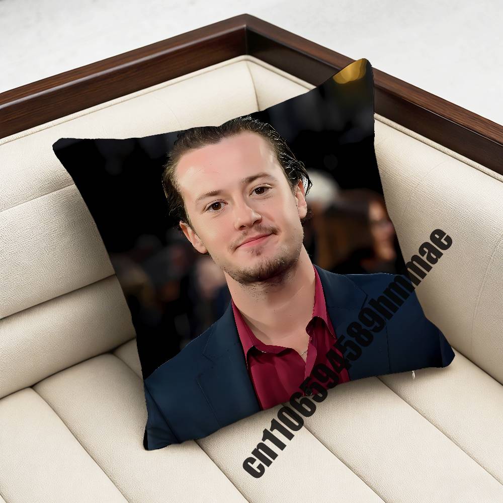 For 45X45Cm 40X40Cm British Actor J-Joseph Quinn Cat Throw Pillow Case Sham Square Car Pillowcase Pad Cushion Cover