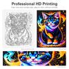 Frame Diy Painting By Numbers For Adults Kits Colorful Cat Handmade Animals Starter Kit For Home Decors 40x50cm