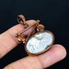 Dendrite Opal Copper Electroformed Pendant, Handmade Gemstone Jewelry Pendant Gift For Birthday