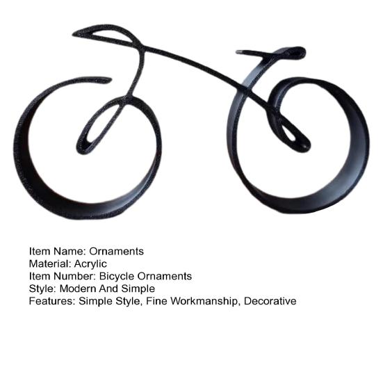 Wire Framed Bicycle Sculpture Minimalistic Simple Style Fine Workmanship Home Decoration Bike Silhouette Ornament