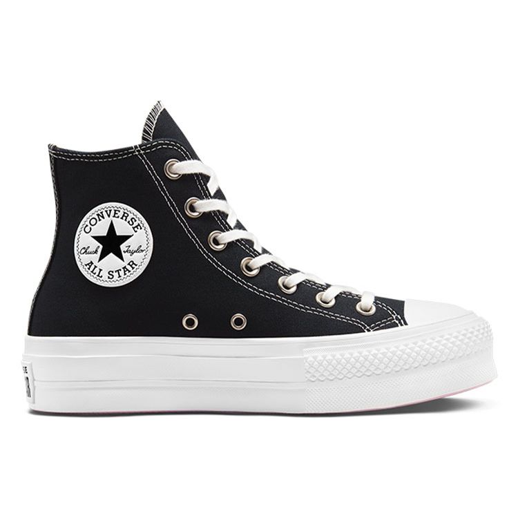 Converse Chuck Taylor All Star Lift Comfortable Lightweight High-Top Canvas Shoes Women Sneakers Black White A03739C