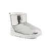 UGG Классические мини-сапожки с круглым носком и пайетками, детские сапоги, серебристые 1143708K-SLVR