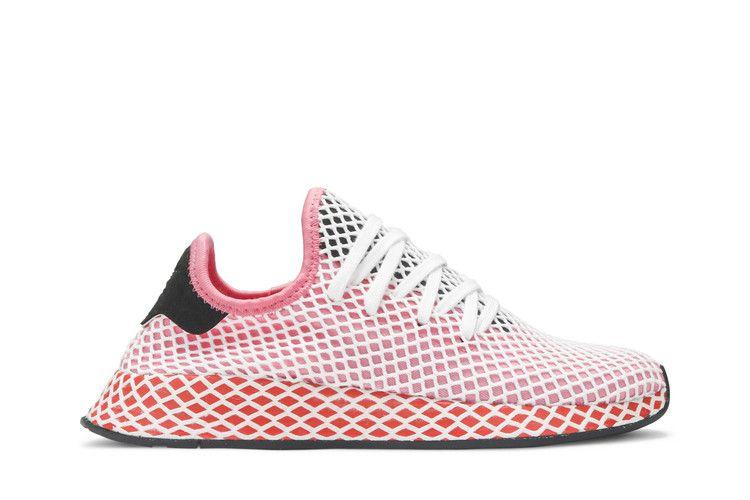 Женские кроссовки adidas Deerupt Черный с розовым (Женский) Черный/Черный/Розовый мел