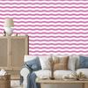 Striped Wallpaper in White, Purple and Powder Pink for Living Room and Bedroom 50x1000