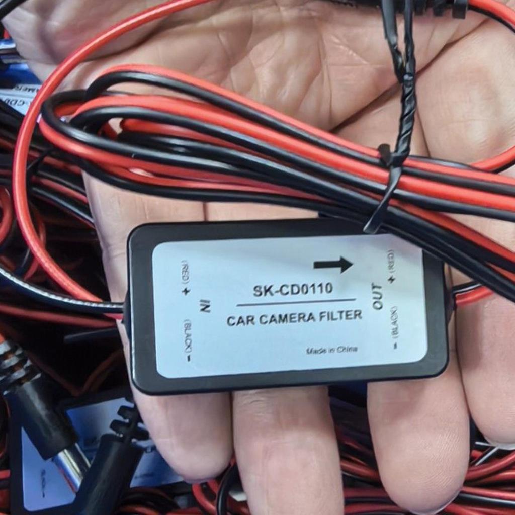 1pc DC 12V Power Car Rear View Camera Power Relay Capacitor Rectifier Auto Car Camera Filter Relay Capacitor Filter Connector