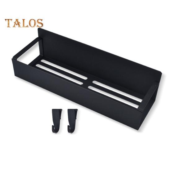 Refrigerator Magnetic Spice Rack with Hooks Hollow Design Rustproof Strong Load-bearing Large Capacity Spice Rack Kitchen Storage Shelf