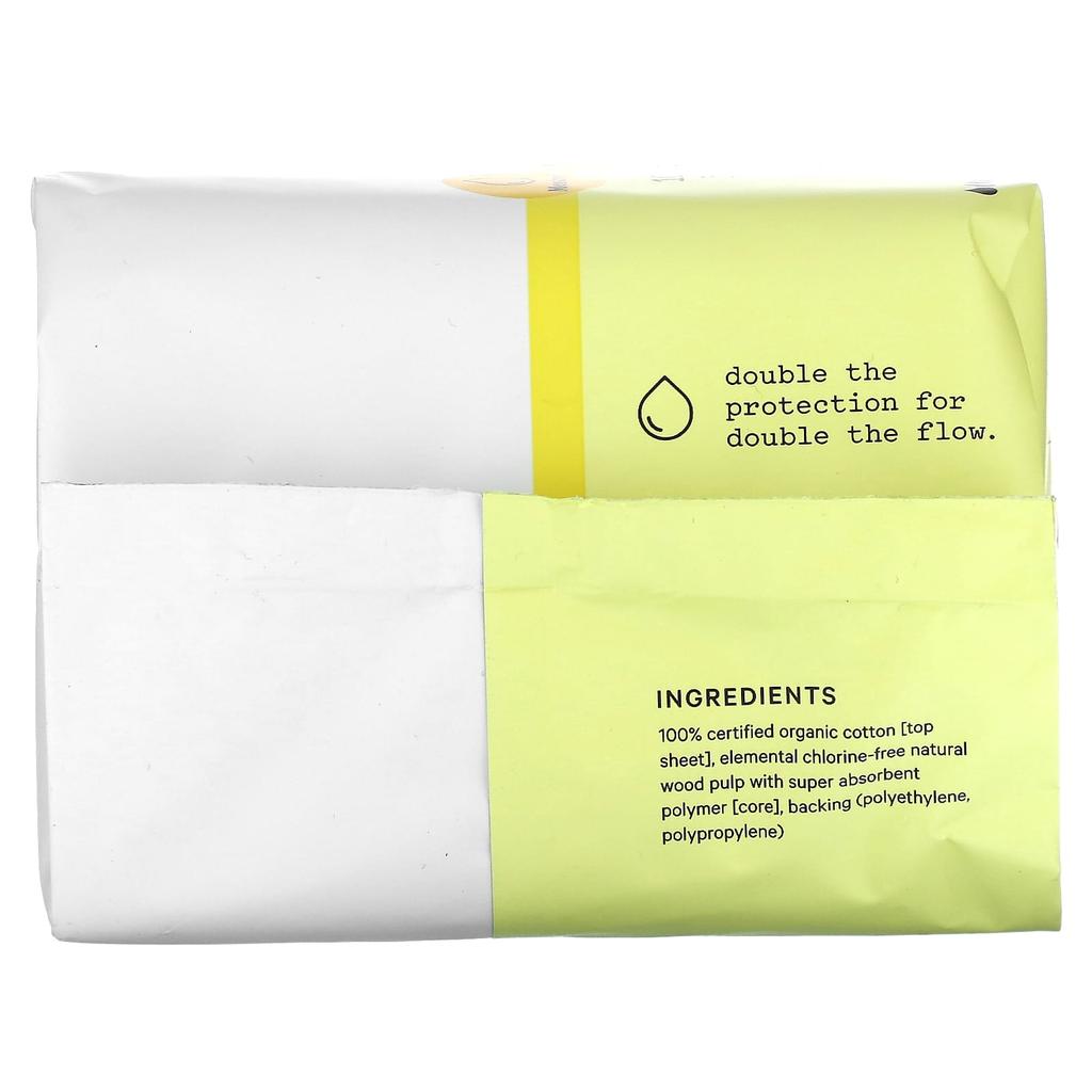 100% Органический Хлопок Покрытие Еженедельные Прокладки для Обильных Выделений, 16 шт.