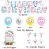 New 30x Kawaii Dog Party Supplie Include Banner Cake Topper Balloons For Theme Party