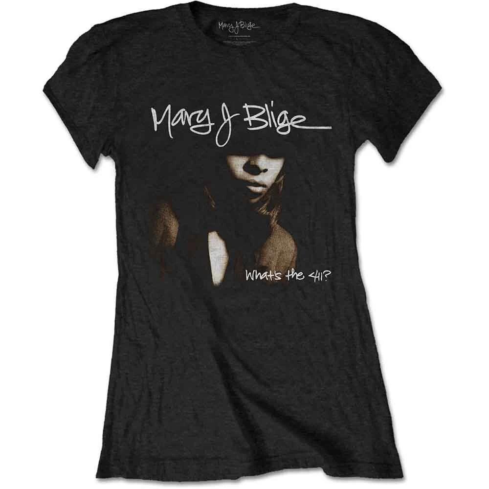 Mary J Blige Women's MJBTS02LB03 T-Shirt, Black, Large