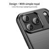 Для iPhone 17 Pro Задняя крышка MOFI Матовая текстура Углеродное волокно Мягкий чехол из ТПУ