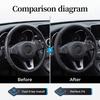 SportsThree-piece black perforated segmented steering wheel cover for car steering wheel  Anti-slip half-cover steering wheel gr