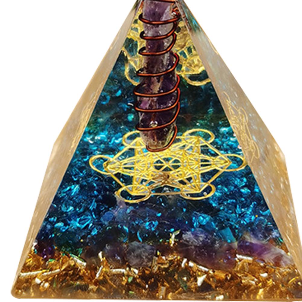Пирамида Оргона Аметист Перидот Лечебный Камень Защита ЭМП Медитация Инструмент Ремесла