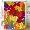 Красочная осенняя листва Занавеска для душа Современный декор для ванной комнаты с водостойкой тканью с 3D-принтом Идеально подходит для осеннего улучшения дома