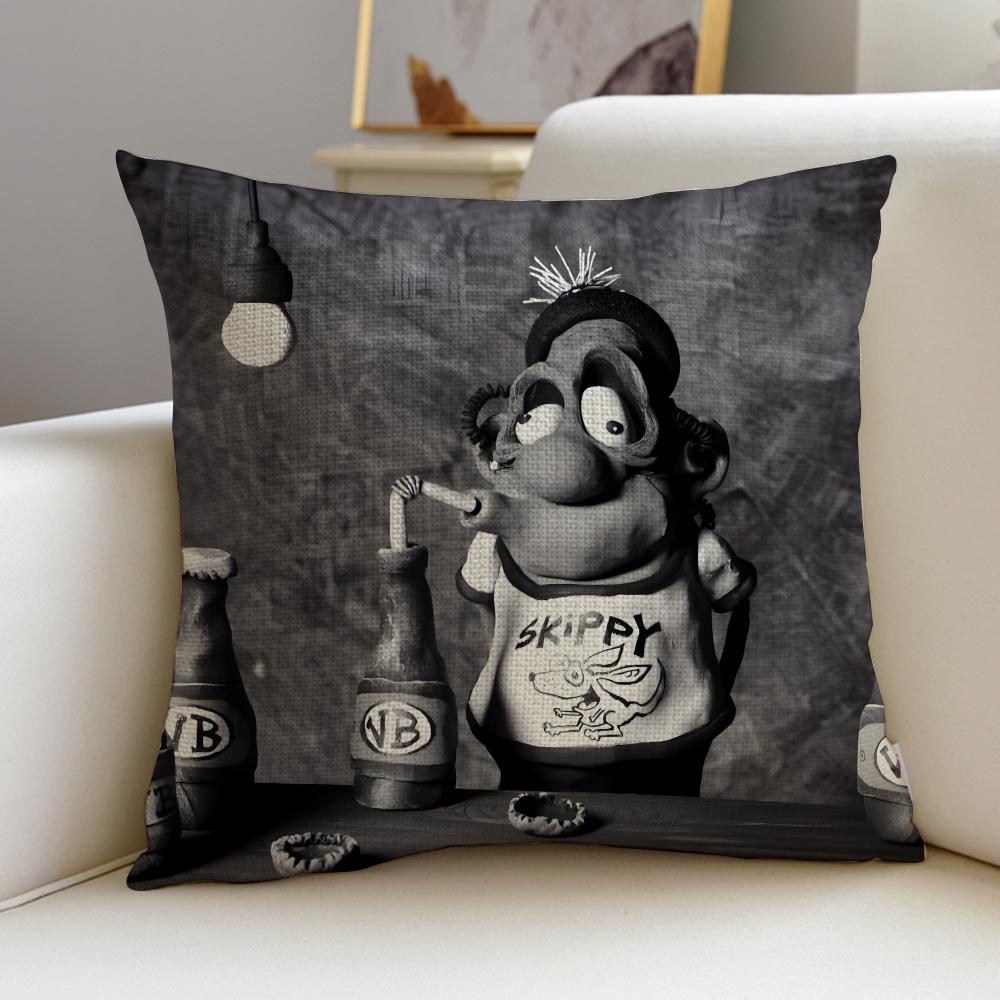 Lovely EErnie BiscuitS Cushion Cover Breathable and skinfriendly linen pillowcase square removable and washable cushion