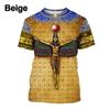 Men's 3D Printed Pharaoh Anubis T-Shirt for Men Ancient Egypt Pattern Tees Casual  Tops Street Sport T Shirts