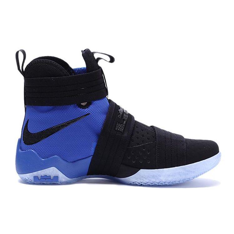 Nike Баскетбольные кроссовки Zoom Soldier 10 LeBron James Мужские кроссовки Черные Синие 852419-004