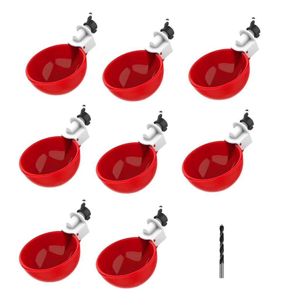 8 шт. Пластиковая автоматическая поилка для кур Подвесная Простота установки Поилка для уток Большей емкости Поилка для домашней птицы Курятник