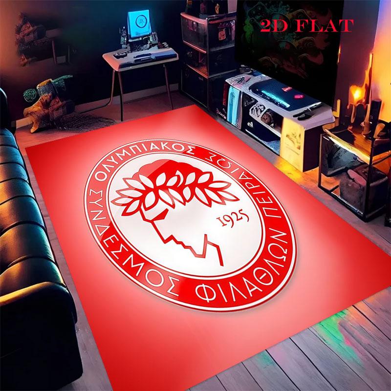 Постер Olympiacos Ковер для гостиной, спальни, дома, декора дивана, детской игры, нескользящий коврик для пола