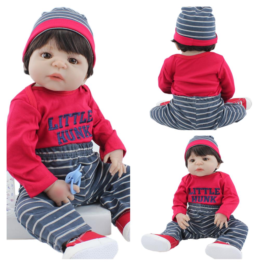 55 см полностью силиконовая кукла реборн для девочек, как настоящие длинные волосы, платье принцессы для малышей Bebe, Boneca, подарок на день рождения