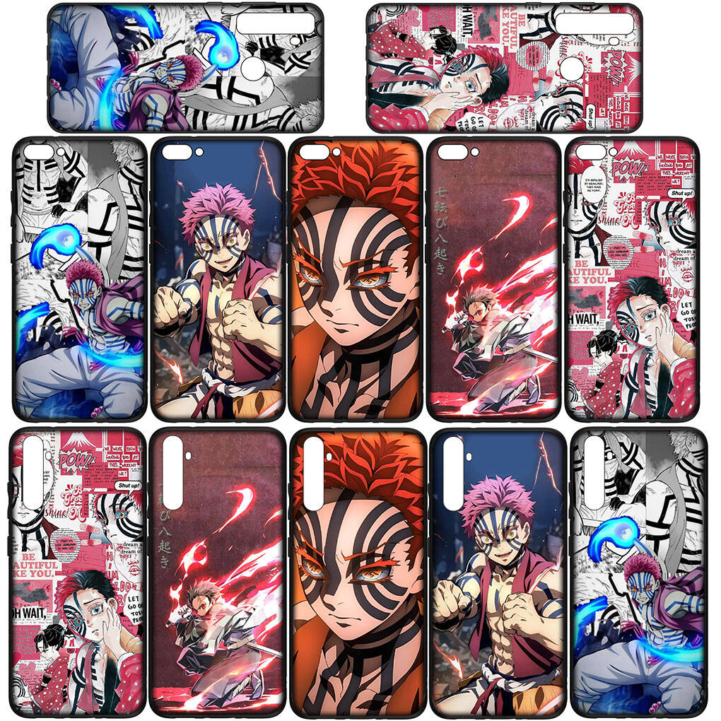 Phone Case for iPhone 17 16 15 Xiaomi Poco F8 F7 X7 X6 M8 C85 C75 C71 Redmi Note 14 13 12 11 Pro Max A4 14C 13C 15C Akaza Demon Slayer Tanjirou Cover