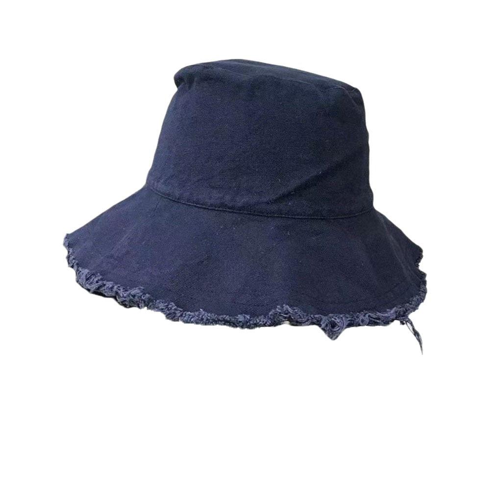 Foldable Thin Bucket Hat Sunshade Sun Protection Cap Sun Cap Raw Edge Fisherman Hat Men