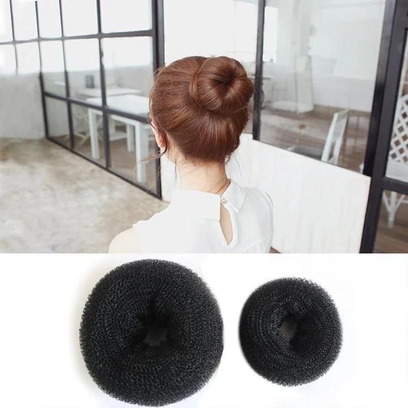 New Useful 3 Pcs Stylish Hair Band Doughnut Shape Ring Style Front Style Doughnut Tied Up To Do Hair Decoration Supplies