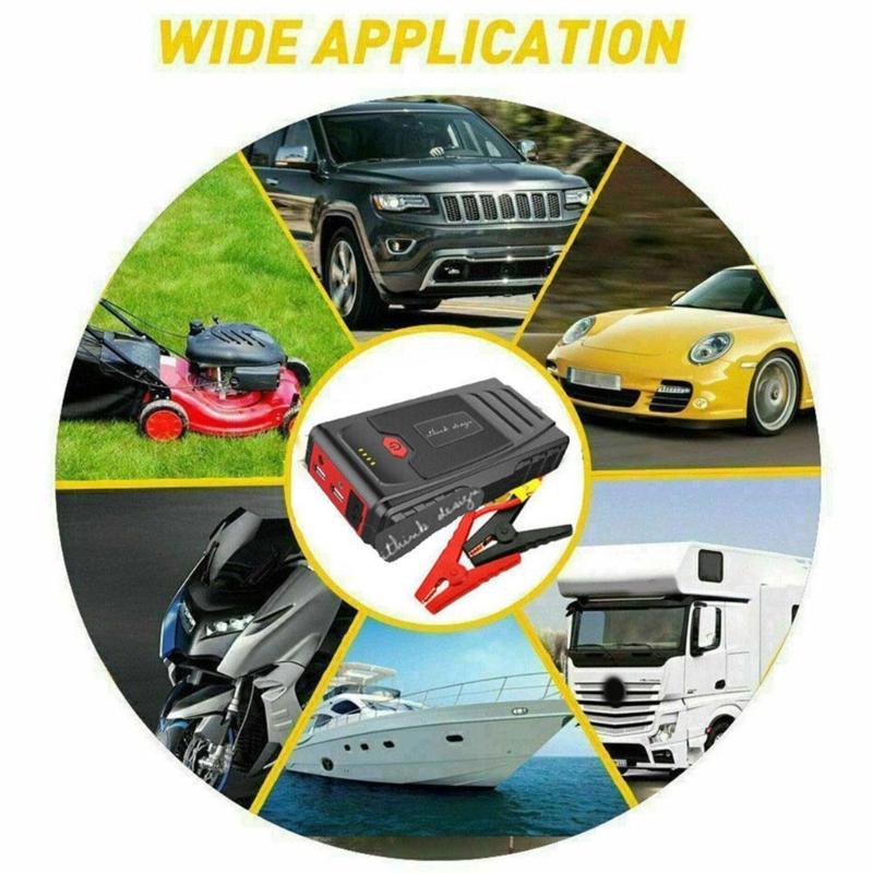 Автомобильный стартер Power Bank Pack Портативный автоматический усилитель аккумулятора Быстрые зарядные устройства 12 В Аварийное устройство со светодиодной подсветкой