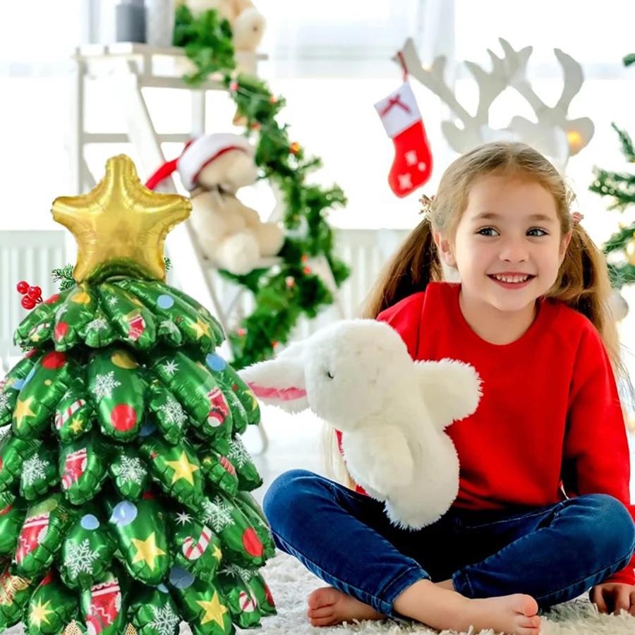 Рождественские украшения 2025 года, шары в виде рождественской елки, товары для рождественской вечеринки, фольгированные шары, снеговики, шары в виде Санта-Клауса