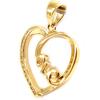 Les Trésors De Lily [L4380] - Позолоченный кулон «Любовь», белое золото - 20x18 мм
