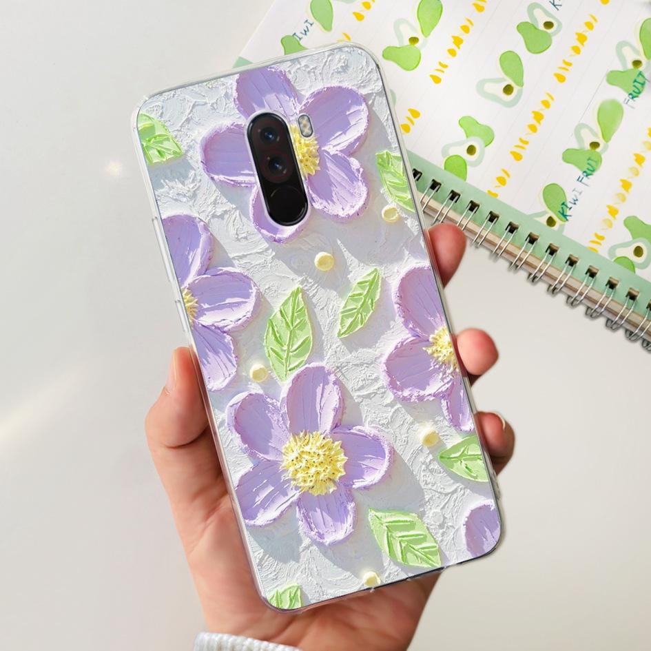 6,81" Чехол для Xiaomi Mi Pocophone F1 Силиконовая задняя крышка Модный ТПУ чехол для телефона Для Xiaomi Poco F1 Чехлы PocofoneF1 Мягкий бампер