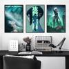 Ghost In The Shell Fight Police Future Sci-Fi Poster and Prints Japan Anime Canvas Printing Wall Art Picture for Room Home Decor