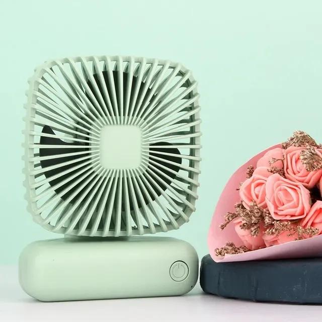 Настольный маленький вентилятор Мини Ручной USB Три скорости Холодный Ветряная мельница Дом Офис Портативный Тихий Уличный Простой Портативный Лето