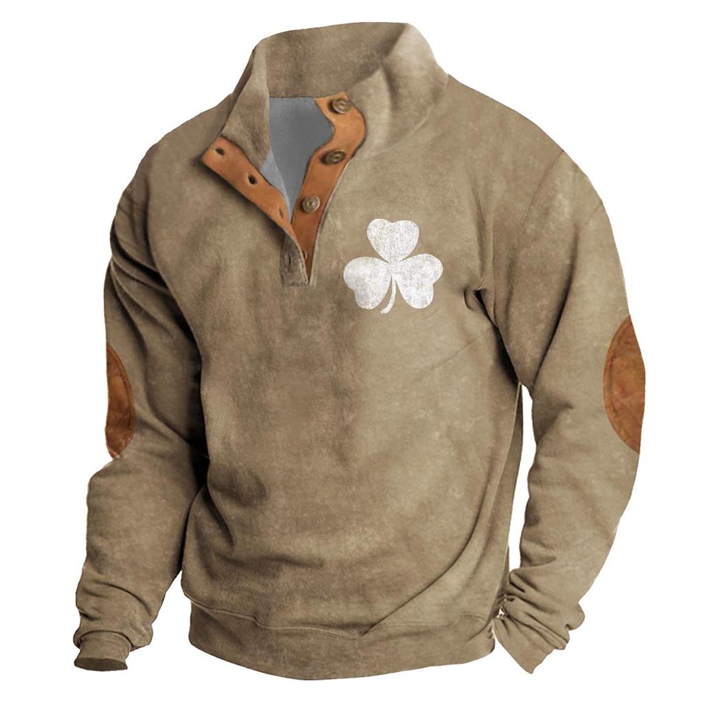 Spring Men's Standing Collar Sweatshirt Is Outdoor Casual Sweaters Tops