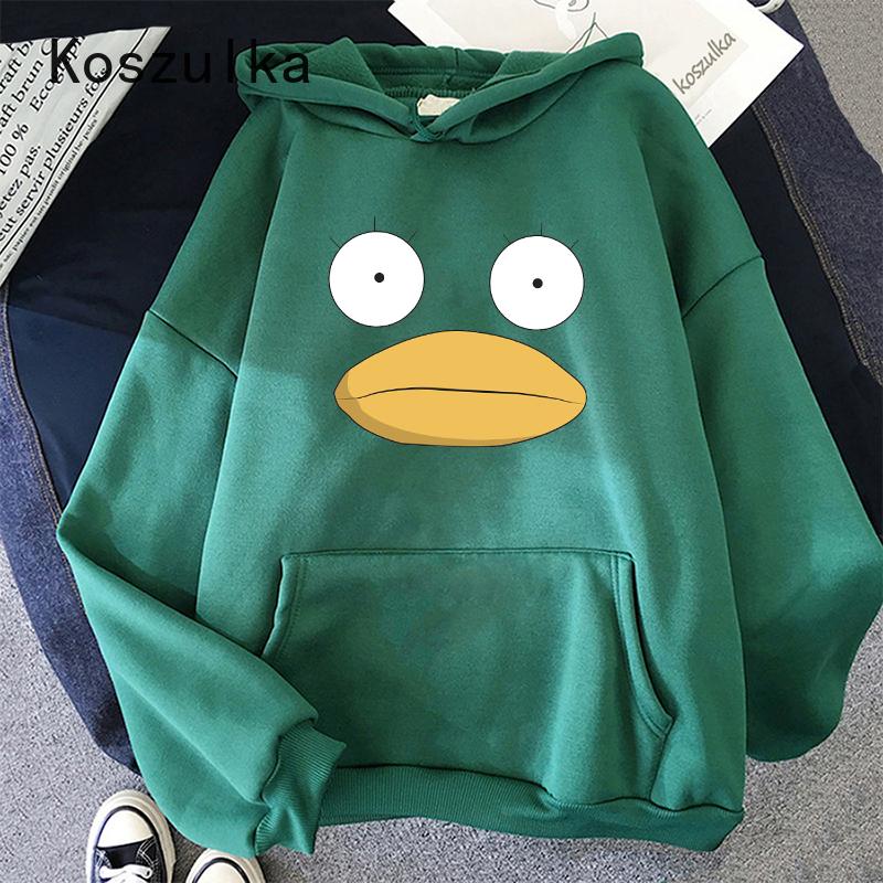 Унисекс, весна, GINTAMA, толстовка с утиным лицом, унисекс, толстовки с капюшоном в стиле аниме, топы, толстовка в стиле ланга, хип-хоп, уличная одежда, кавайная толстовка, Harajuku, унисекс