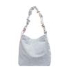 Fashionable Ins Large Capacity Tote Bag For Women Available In Chic Colors Like Beige Black Blue And Pink
