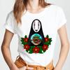 Мужские футболки Faceless Manga Print Summer из чистого хлопка с круглым вырезом и короткими рукавами для женщин