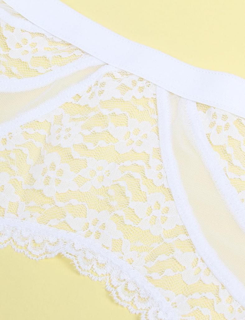 Lace Garter Large Underwear with Garter Belt 4 Sexy All Floral Large Stainless Steel Garter Belt [ohyeah] Belt, Size, Set, Stockings, Set, Belts,