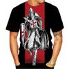 Summer Knight Templar Pattern 3D Printing Fashion Casual T-shirt Hip Hop Harajuku Casual Men's T-shirts