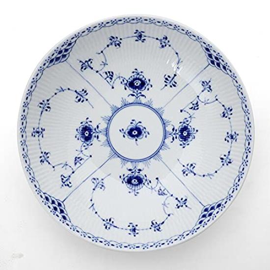 Royal Copenhagen 102 Blue Fluted Half Lace 577 Bowl Blue Fluted 21.5cm [Item]
