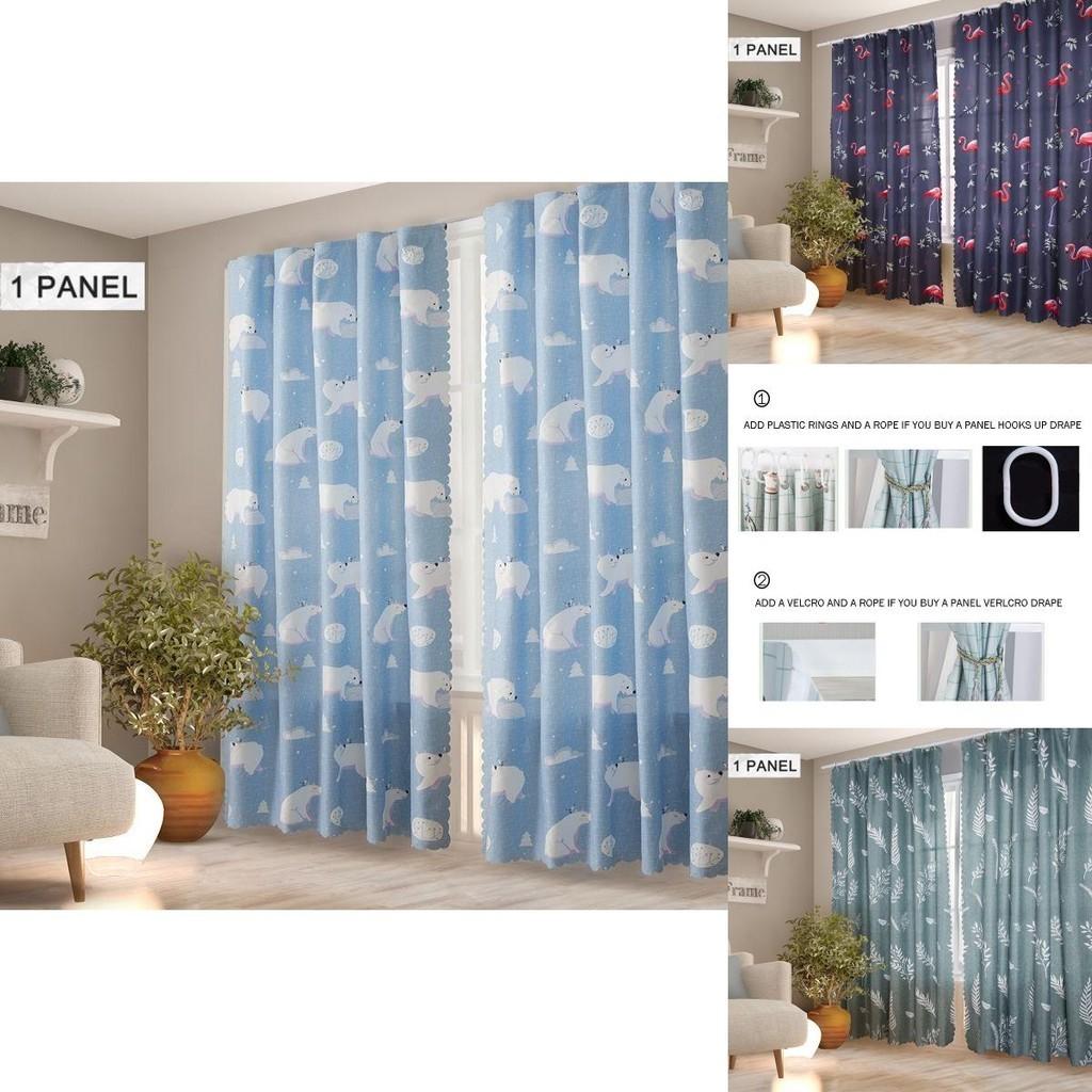 Современная светонепроницаемая штора с нордическим дизайном и простыми крючками