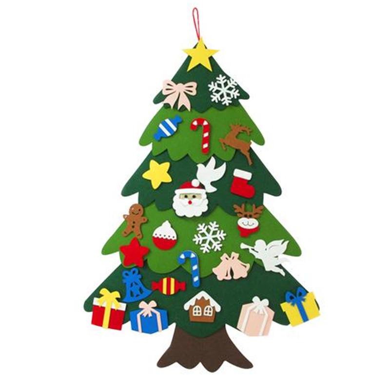 Felt Christmas Tree Wall Hanging DIY Christmas Tree Decorations for Holiday Party