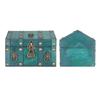 Treasure Chest Storage Box with Combination Lock Handcraft Exquisite Wood Treasure Box for Jewelry