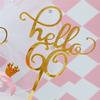 Свадебные принадлежности Юбилейная вечеринка Топпер для торта Буква Число Золотой акрил Привет 21/30/40/50/60