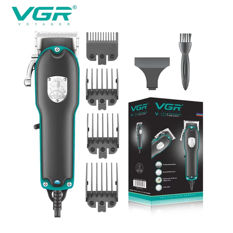 Профессиональная мужская высокомощная проводная машинка для стрижки волос для жирных волос салонная электрическая машинка для стрижки волос с несколькими размерами, ограничительными насадками и регулируемыми лезвиями