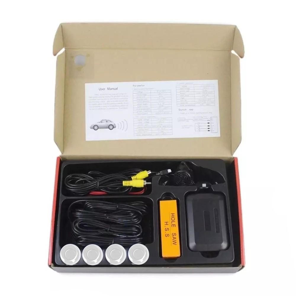 4 датчика парковки, зуммер, блок управления 12 В - Белый комплект Off-Road