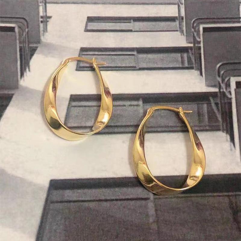 Трендовые Горячие Распродажи Модные Металлические Французские Серьги-Кольца для Женщин Винтажные Серьги Классические Вечерние Свадебные Подвески Циркон Подарки 2025